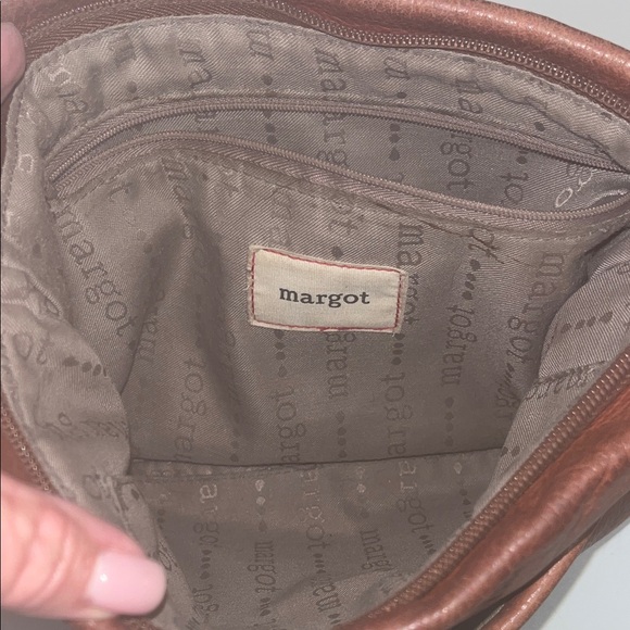 Margot Tan Leather Crossbody Bag adjustable strap/ preowned - Picture 10 of 14